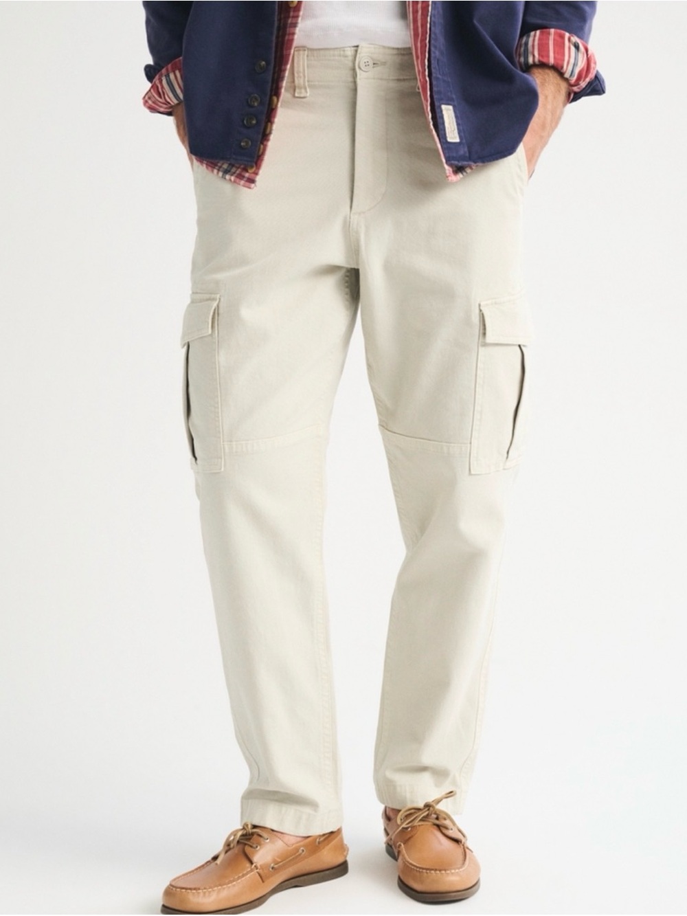 Abercrombie & Fitch Men's Cargo Pants in Light Beige